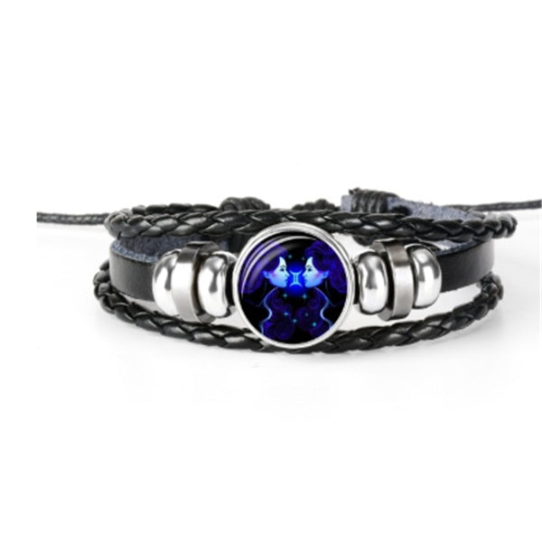 Bracciale costellazione zodiacale Bracciale design intrecciato per uomo donna bambino