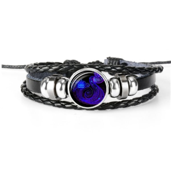 Bracciale costellazione zodiacale Bracciale design intrecciato per uomo donna bambino