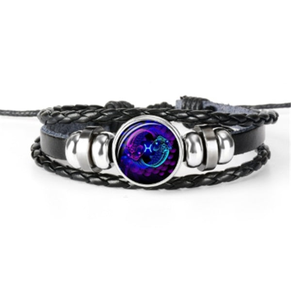 Bracciale costellazione zodiacale Bracciale design intrecciato per uomo donna bambino