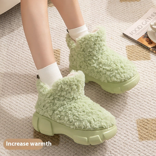 Female Winter Minimalist Warm Velvet Padded Thickened High-top EVA Non-slip Snow Boo