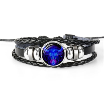 Bracciale costellazione zodiacale Bracciale design intrecciato per uomo donna bambino