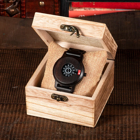 BOBO BIRD Men's Wooden Luxury Brand Quartz Watch: