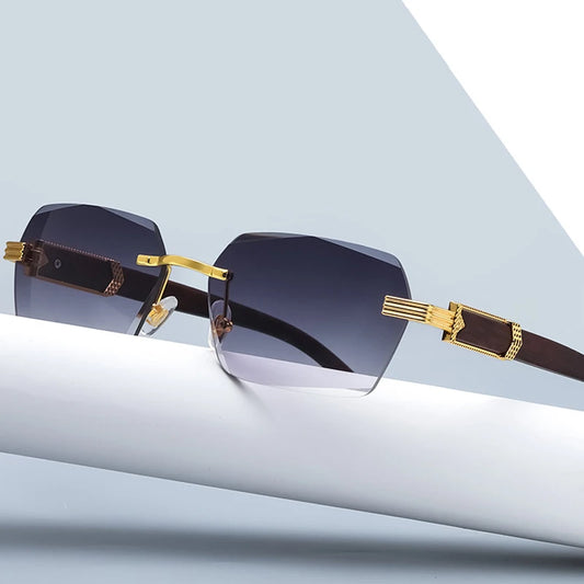 2024 Luxury Square Rimless Sunglasses: