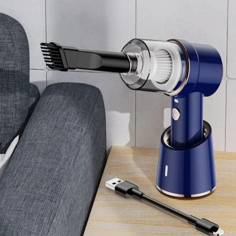 Wireless Charging High Suction 2-in-1 Car Vacuum Cleaner: