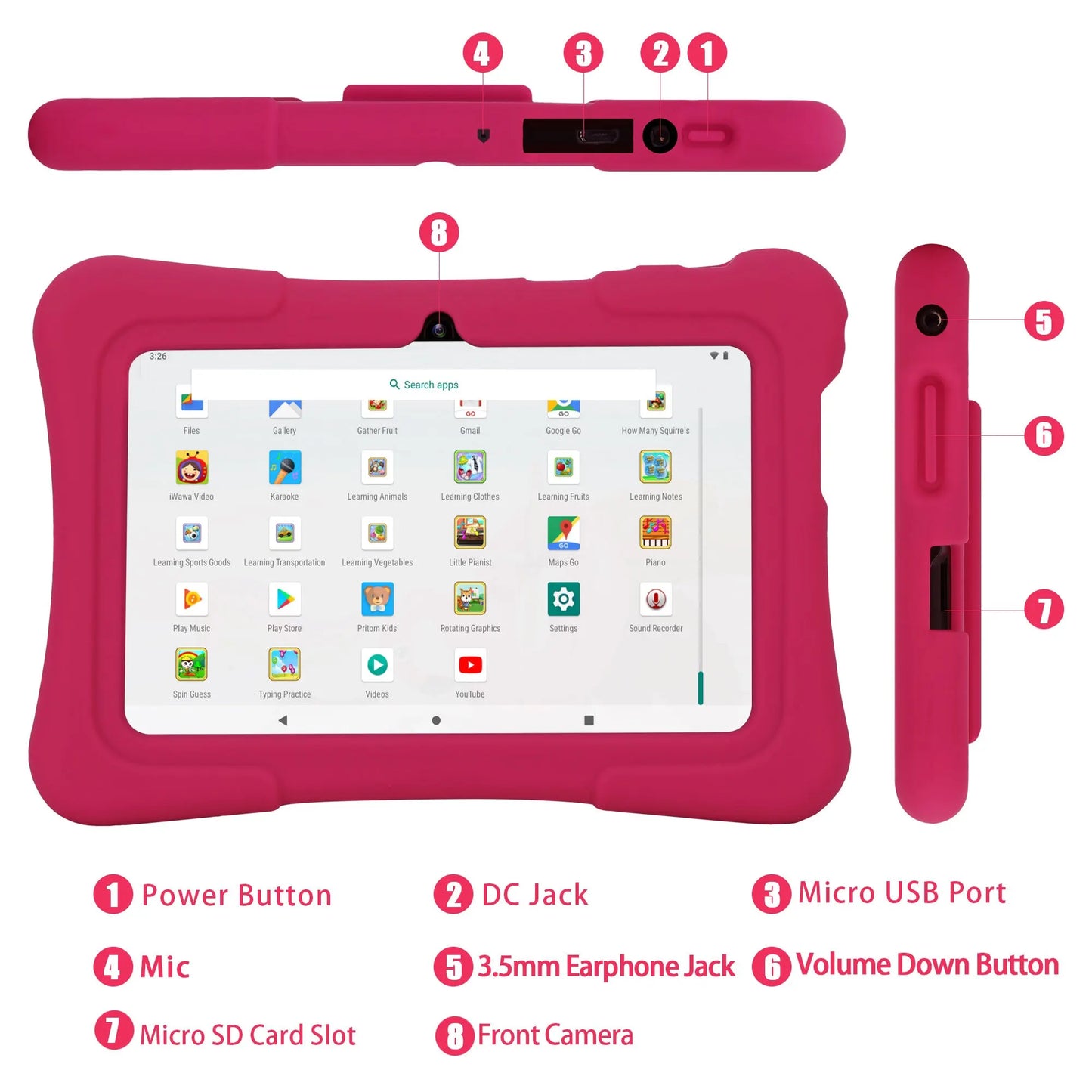 PRITOM 7 Inch Kids Tablet: