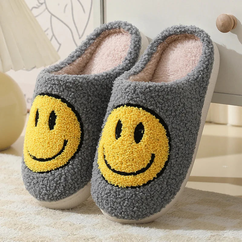 Pantoufles confortables en coton pour couple de dessin animé :