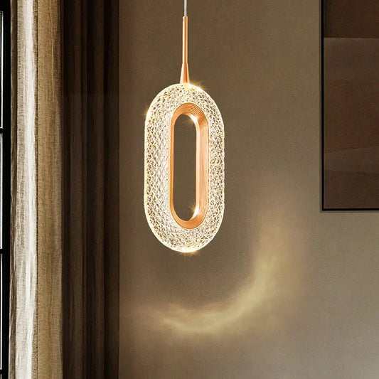 Crystal Glow LED Pendant Lamps: