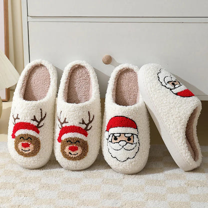 Winter Merry Christmas House Slippers: