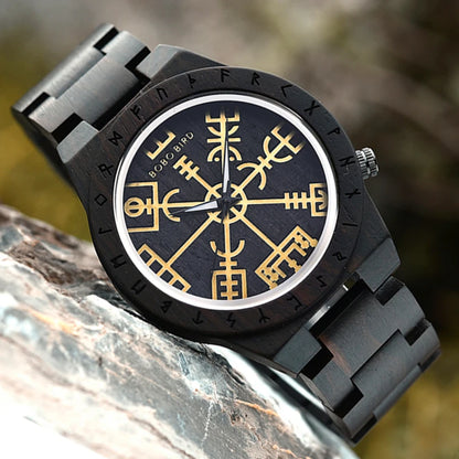 BOBO BIRD Orologio in legno Viking Vegvisir: