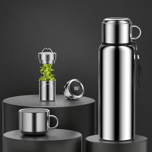 Thermos intelligent d'extérieur en acier inoxydable :