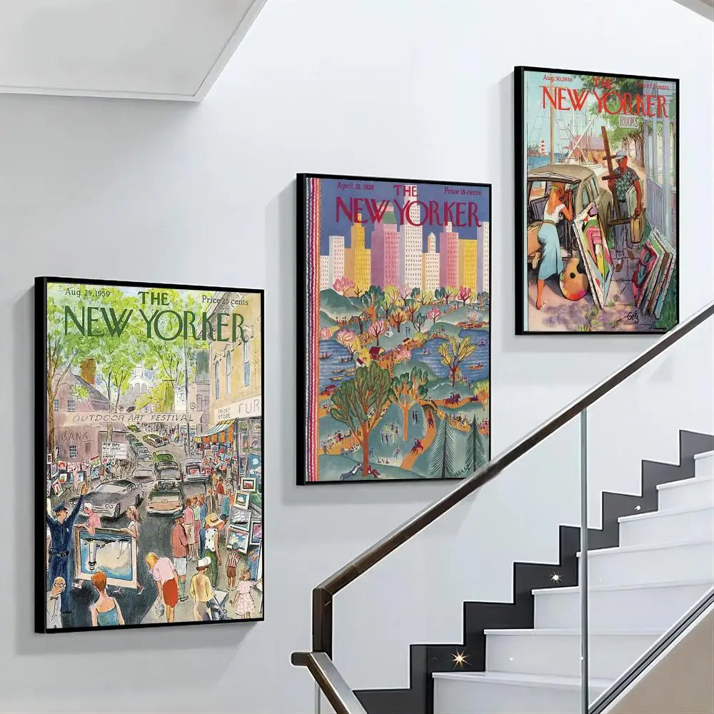 Affiche The New Yorker : décoration artistique pour la maison, la chambre, le bar ou le café :