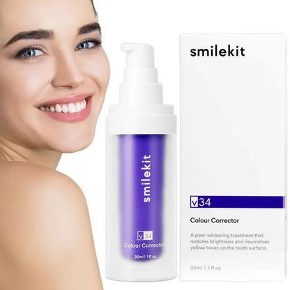 V34 SMILEKIT Purple Whitening Toothpaste