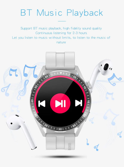 Ola Esporte Smart Watch: Round Full Touch, Waterproof, Bluetooth Call