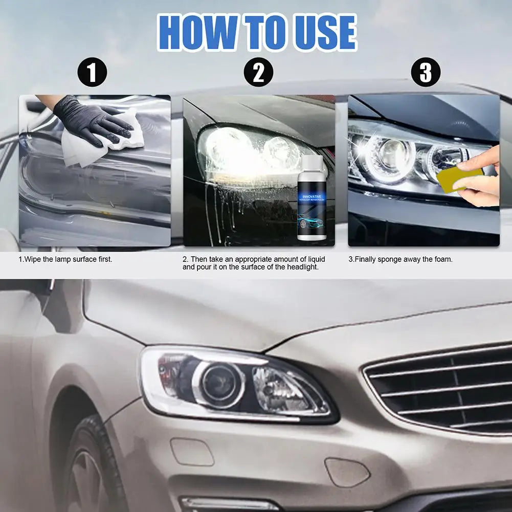 Revive car headlights with 20ml repair fluid