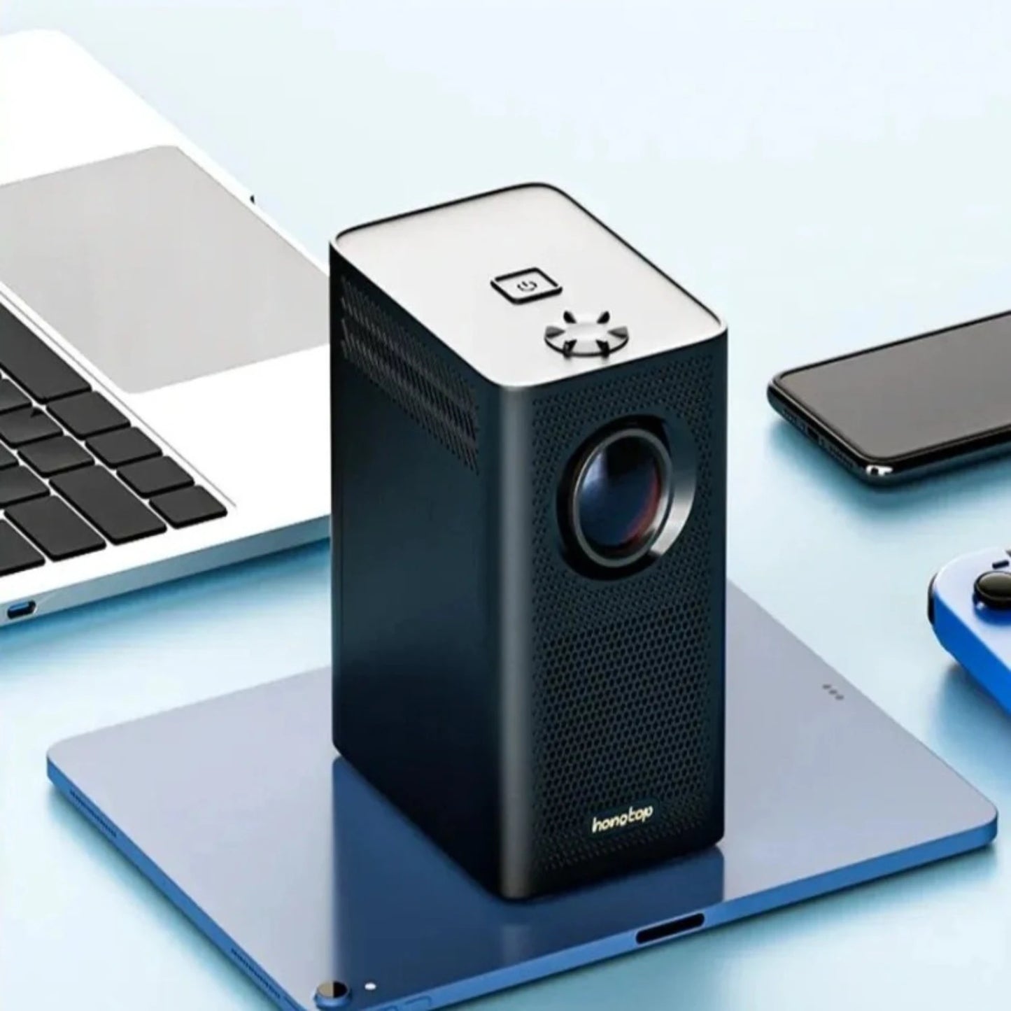 Compact, Smart, 4K Projector with WiFi, Bluetooth, and Android 10.0: