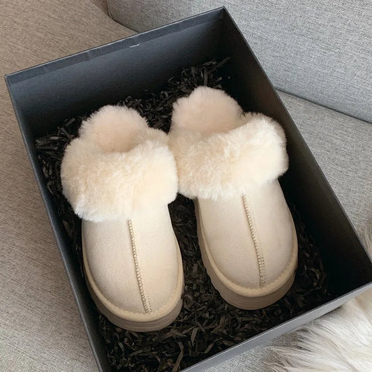 Winter Fur Slippers: