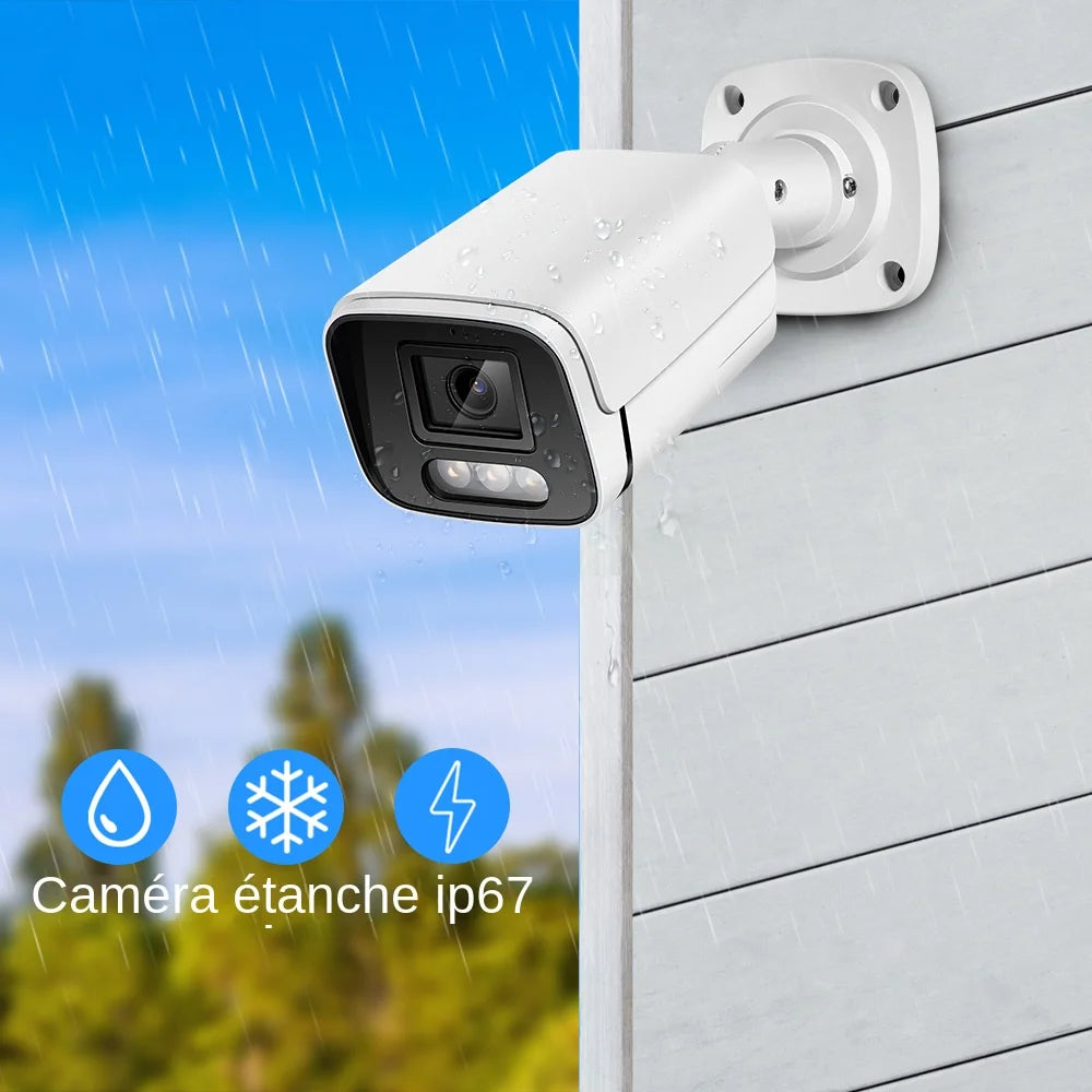 New 4K 8MP IP Camera: Audio Outdoor POE, Color Night Vision