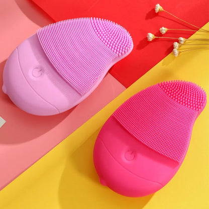 New Electric 6 Gears Massage Silicone Facial Cleaning Brush: