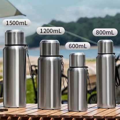 Bouteille thermos en acier inoxydable avec affichage de la température LED :