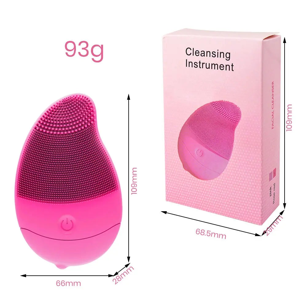 New Electric 6 Gears Massage Silicone Facial Cleaning Brush: