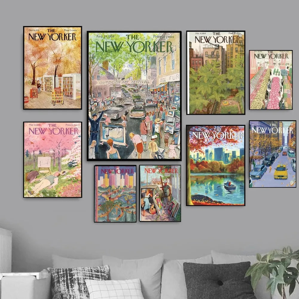 Affiche The New Yorker : décoration artistique pour la maison, la chambre, le bar ou le café :