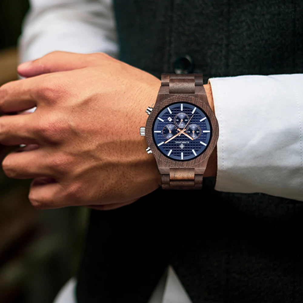 Handmade Wooden Quartz Watches: