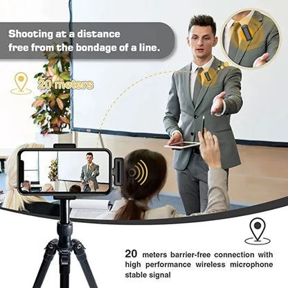 Noise Reduction Wireless Lavalier Microphone: