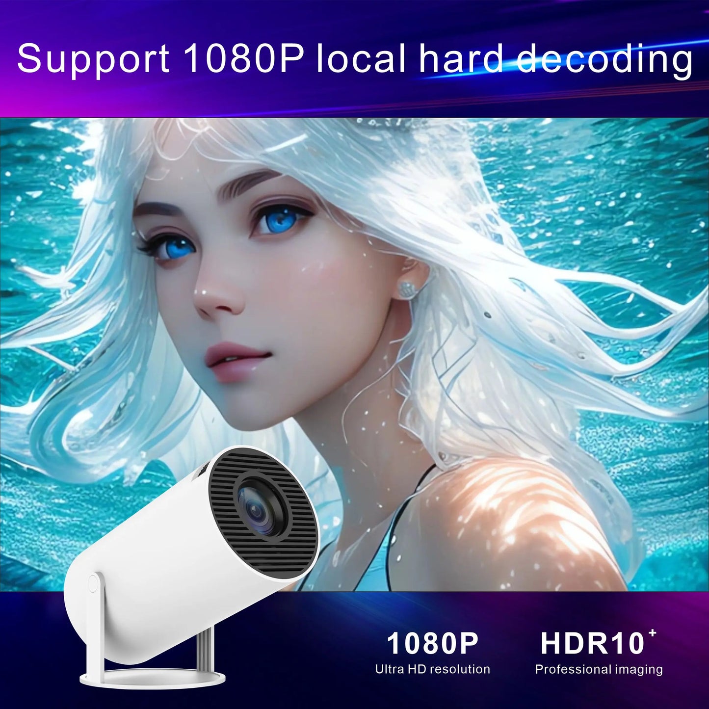 HY300 Android Wifi Smart Portable Projector: