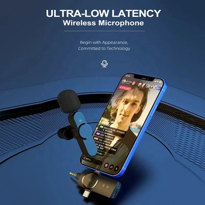 Plug-and-Play 3-in-1 Professional Wireless Lavalier Microphone: