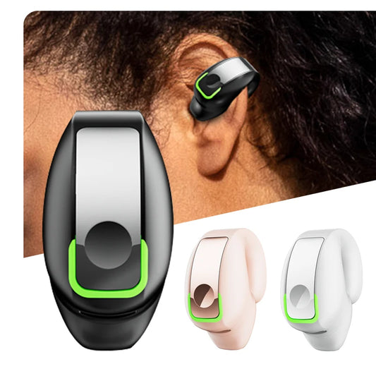 Auricolare Bluetooth wireless: comodo design a clip con tecnologia a conduzione ossea per un'usura prolungata e una durata della batteria di lunga durata: