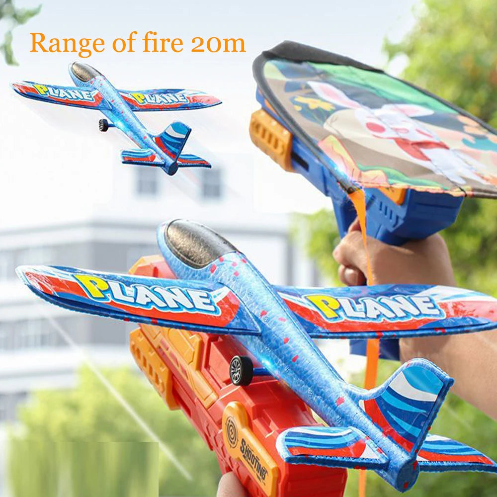 4-in-1 Foam Plane Launcher Gun Toy: