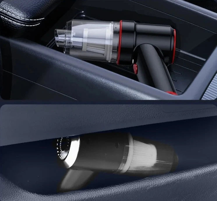 Wireless Charging High Suction 2-in-1 Car Vacuum Cleaner: