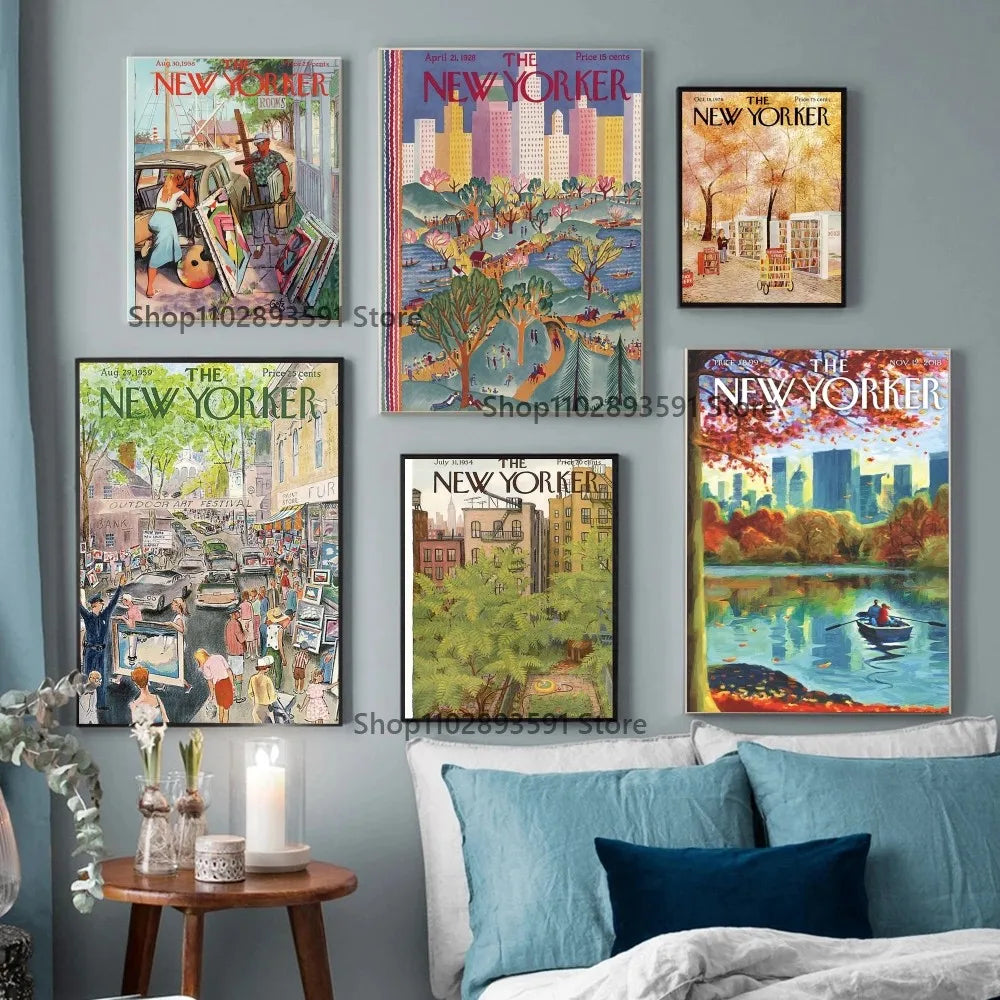 Affiche The New Yorker : décoration artistique pour la maison, la chambre, le bar ou le café :