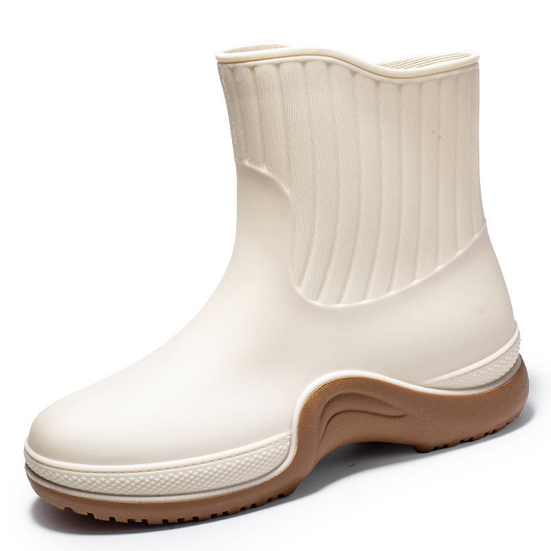 Women's Mid-calf Waterproof Soft-soled Rain Boots